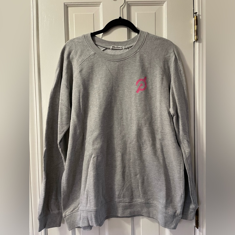 Peloton Grey and Pink Limitless Sweatshirt EUC